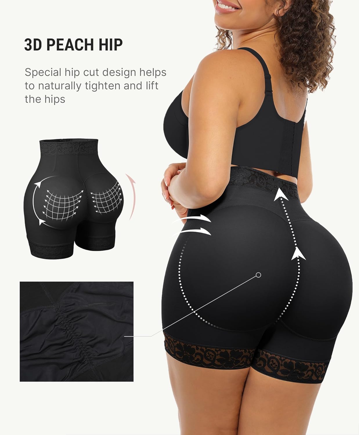 Moldeador Corporal para Mujer Levanta Glúteos Ropa Moldeadora Control de Abdomen