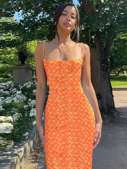 Stunning Floral Backless Maxi Dress