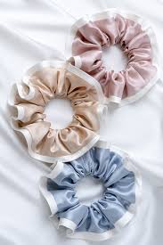 Juego de 3 Scrunchies de Seda